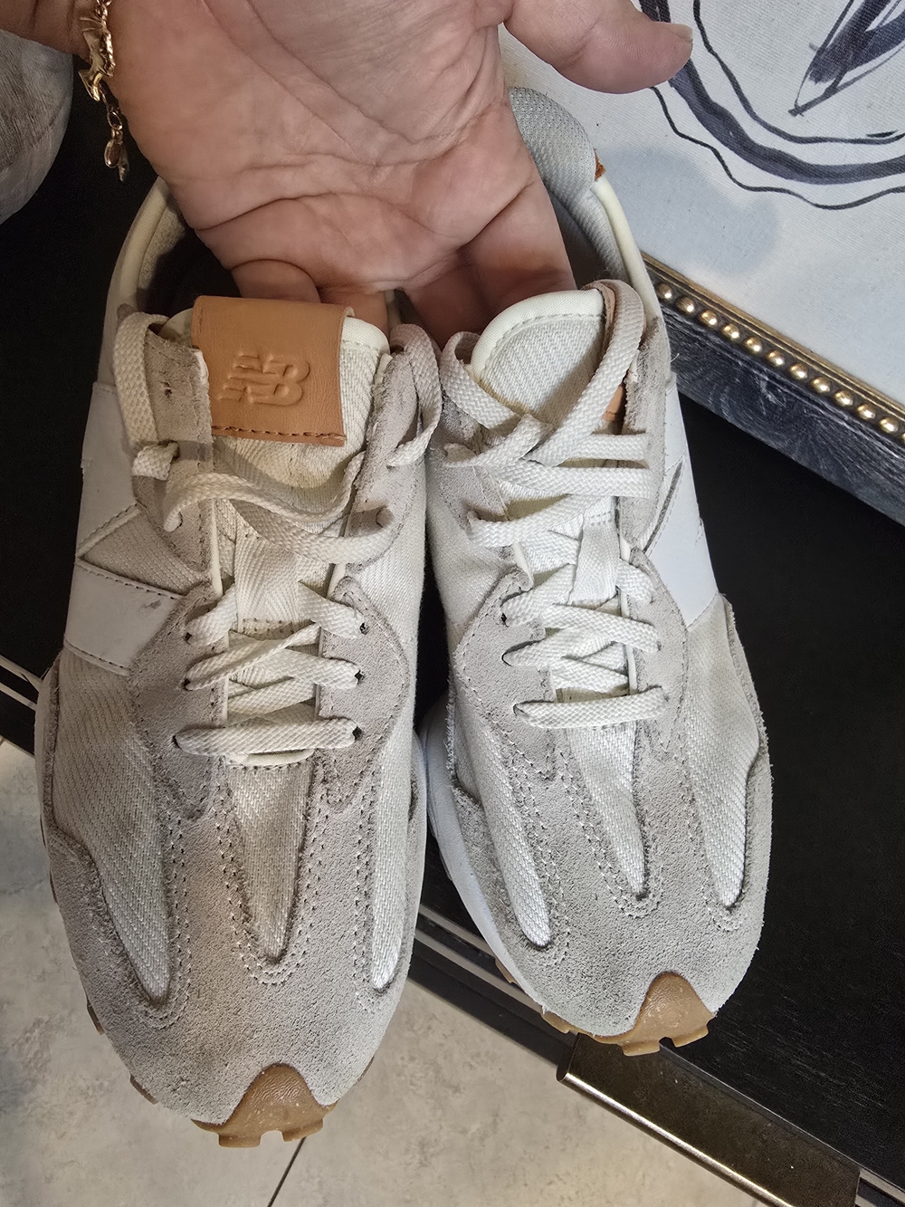 New Balance Women's 327 Lifestyle Sneakers Rust And Beige 8.5 - Picture 6 of 9